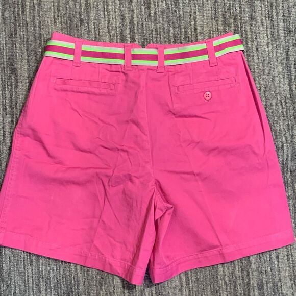 Khakis International Designs Women’s 4 Pink Retro Preppy Sport Belted‎ Shorts - Picture 8 of 8